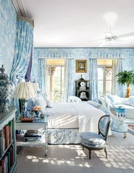 In the bedroom in blue photo