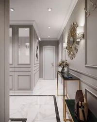 Hallway in modern style design light photo