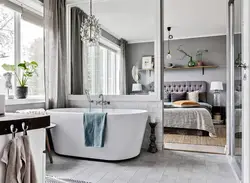 Bathroom in scandi style photo