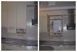 Спрятанные трубы на кухне фото