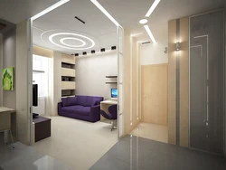 Interior of the living room and hallway in the same style