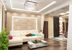 Interior of the living room and hallway in the same style
