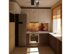 Built-in kitchen design small photo