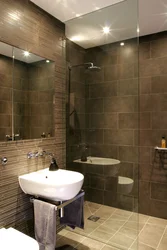 Brown bathroom design photo