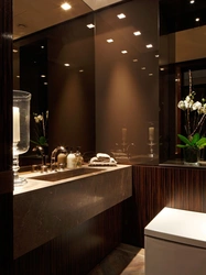 Brown bathroom design photo