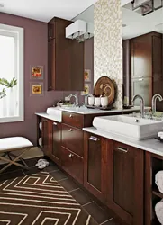 Brown bathroom design photo