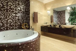 Brown bathroom design photo