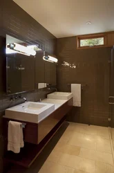 Brown Bathroom Design Photo