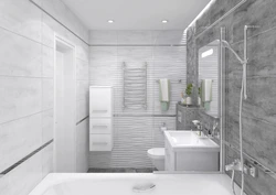 Light gray bathroom tiles photo