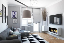 Scandinavian living room interior photo