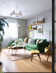 Scandinavian living room interior photo