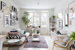 Scandinavian living room interior photo