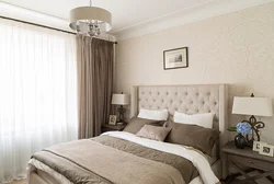 Bedroom Interior In Beige Style Photo