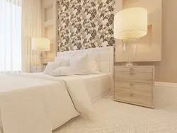 Bedroom interior in beige style photo