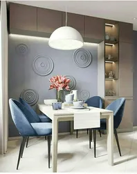 Wall design near the table in the kitchen photo