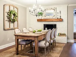 Wall Design Near The Table In The Kitchen Photo