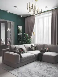 Gray walls in the living room photo