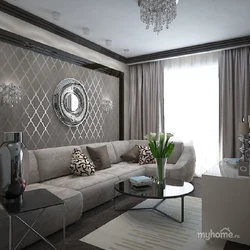 Gray walls in the living room photo