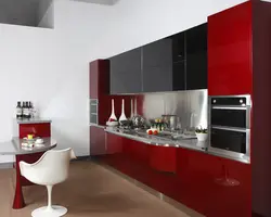 Photo Of Kitchen Red Kitchen Photo Design