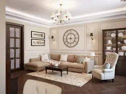 Классикалық заманауи стильдегі қонақ бөлмесі фото