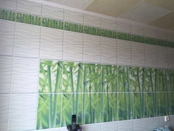 Plastic panels for kitchen on walls photo design