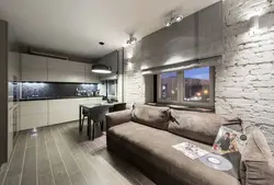 Mənzildə mətbəx dizaynı şəkil 17 kv.m.