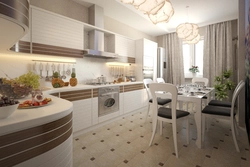 Kitchen design in a modern style 15 square meters