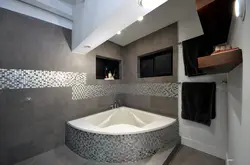 Corner bathtub bathroom design photo