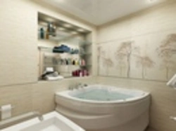 Corner bathtub bathroom design photo