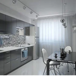 Colors combined with gray in the kitchen interior