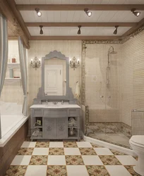 Bathroom design in Provence style photo