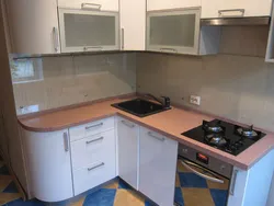 Corner Sink In The Kitchen In The Interior