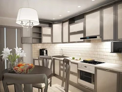 Kitchen interior design in apartment inexpensive photo