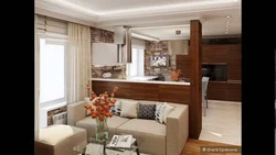 How to combine kitchen and living room photo