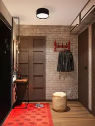 Loft üslubunda fotoşəkildə koridor mebeli