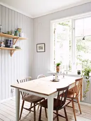 Cover the kitchen with clapboard photo