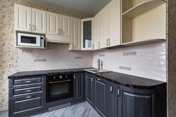 Kitchen black bottom light top photo