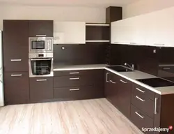 Кухня черный низ светлый верх фото