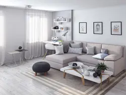 Living room in gray style photo