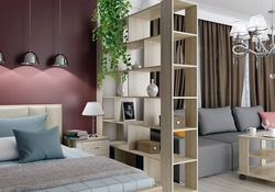 Bedroom hall design with partition