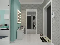 Wallpaper in the hallway photo in the apartment design photo