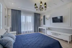 TV in the bedroom interior photo