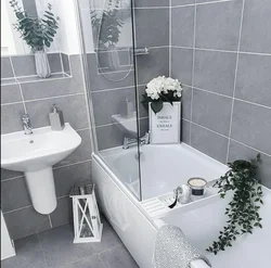 Фота ваннай у шэра белым колеры