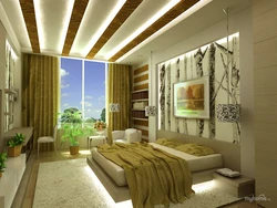 Bedroom in the house interior design photo