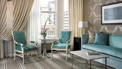 Colors in the interior of a living room in an apartment