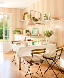 Beige walls in the kitchen photo