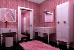 Bathroom In Pink Tones Photo