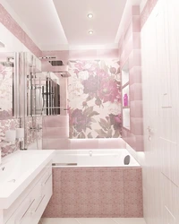 Bathroom in pink tones photo