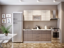Cappuccino color in the kitchen interior photo