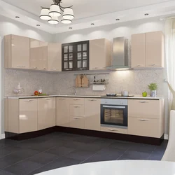 Cappuccino Color In The Kitchen Interior Photo